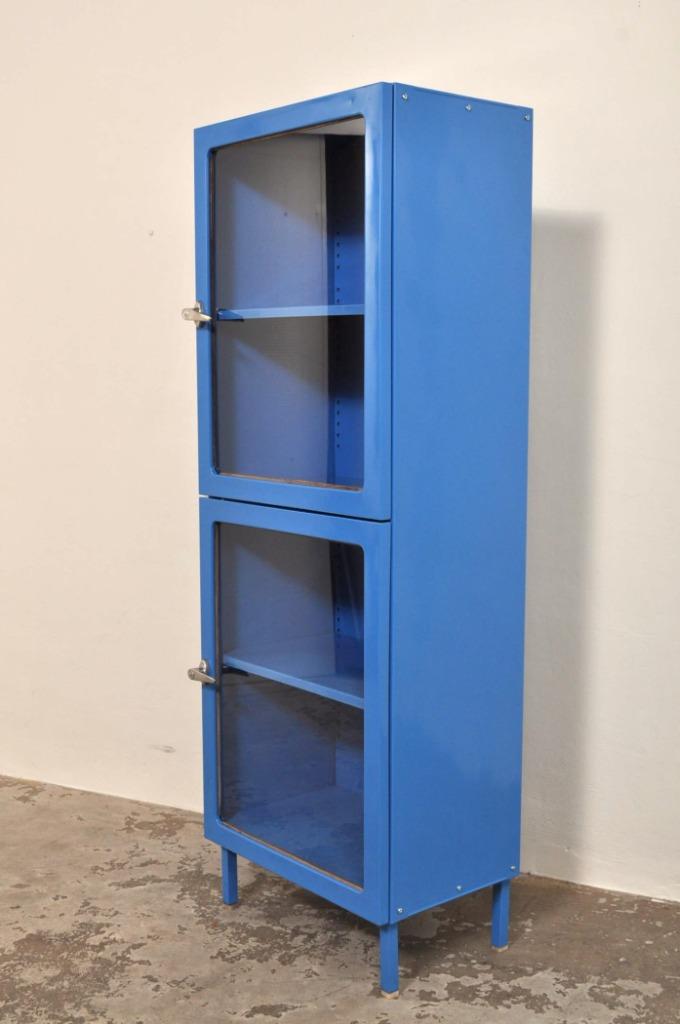 Vintage apothekerskast medicijnkast vitrinekast kast 2-deurs, Gebruikt, 150 tot 200 cm, 25 tot 50 cm, 50 tot 100 cm