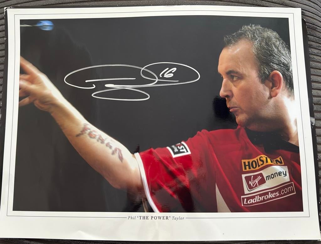 Originele foto 30x40 gesigneerd phil taylor, Ophalen, Nieuw, Overige typen