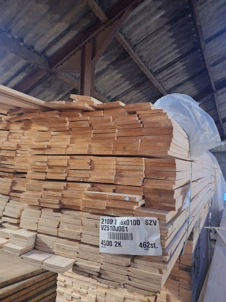 Vuren plinten 16 x 100 partij van ruim 500 m, Minder dan 25 mm, Nieuw, Ophalen of Verzenden, Plank