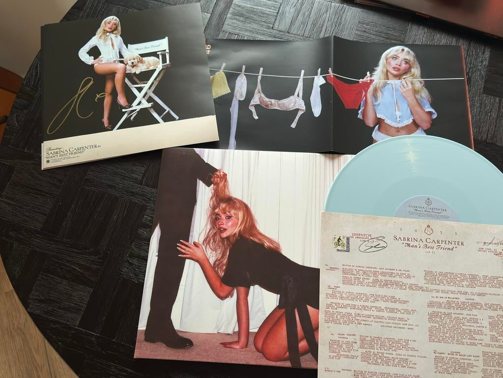Sabrina Carpenter man’s best friend vinyl gesigneerd, Ophalen of Verzenden, Zo goed als nieuw, Overige formaten