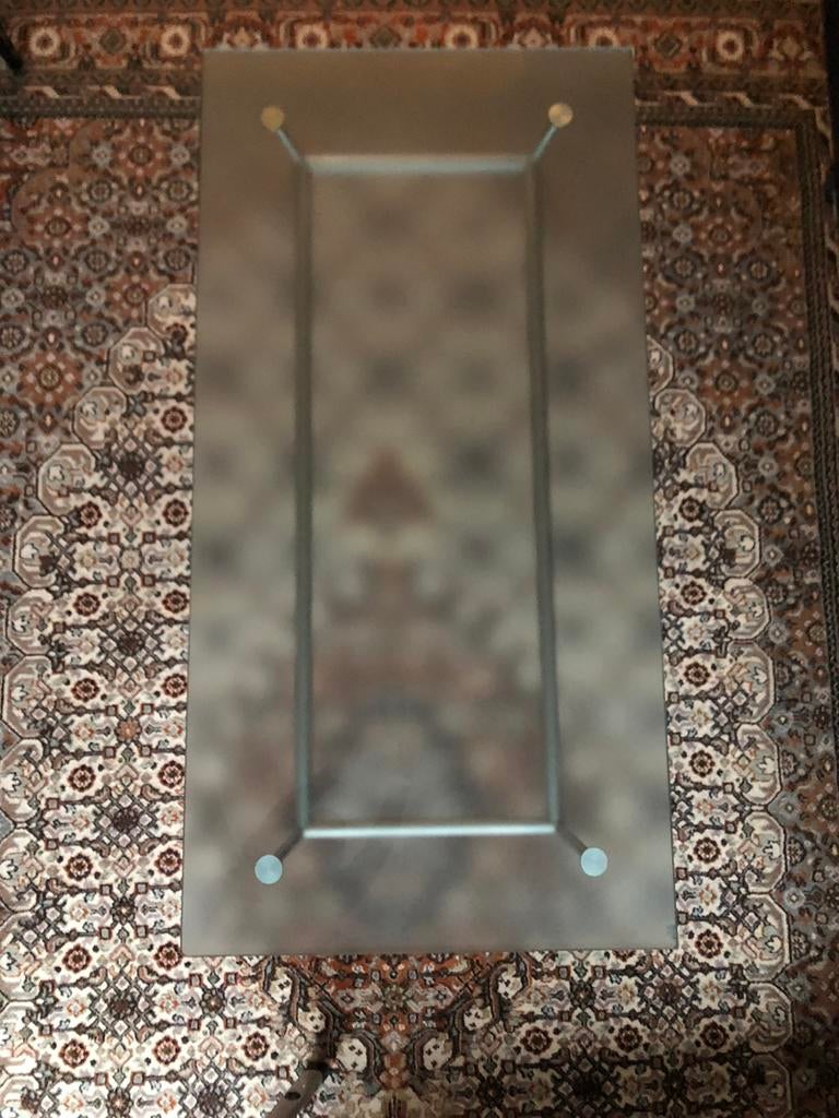 Rolf Benz matglazen salontafel, Ophalen, 100 tot 150 cm, 50 tot 100 cm, Zo goed als nieuw