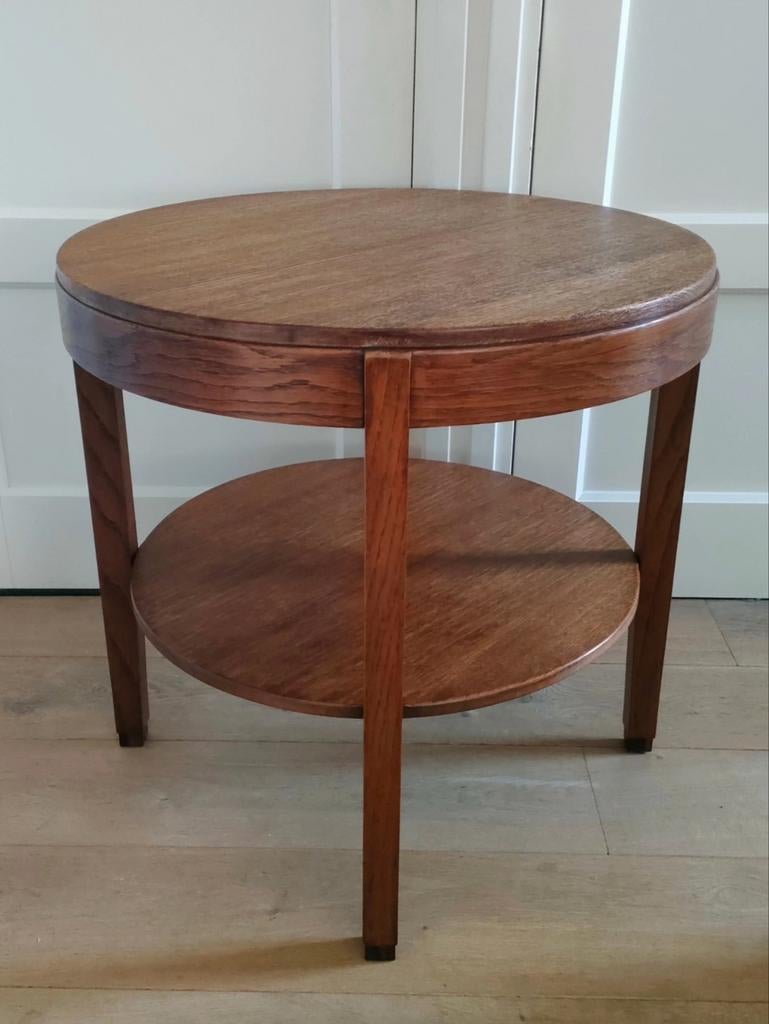 Ronde art deco bijzettafel Amsterdamse school tafel, Ophalen