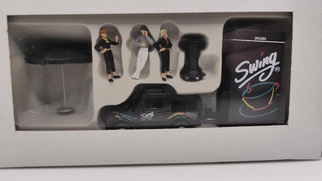 F95) Preiser set H0 Suzuki 410  Swing promotie ovp 33228, Hobby en Vrije tijd, Modeltreinen | H0, Nieuw, Overige typen, Gelijkstroom of Wisselstroom
