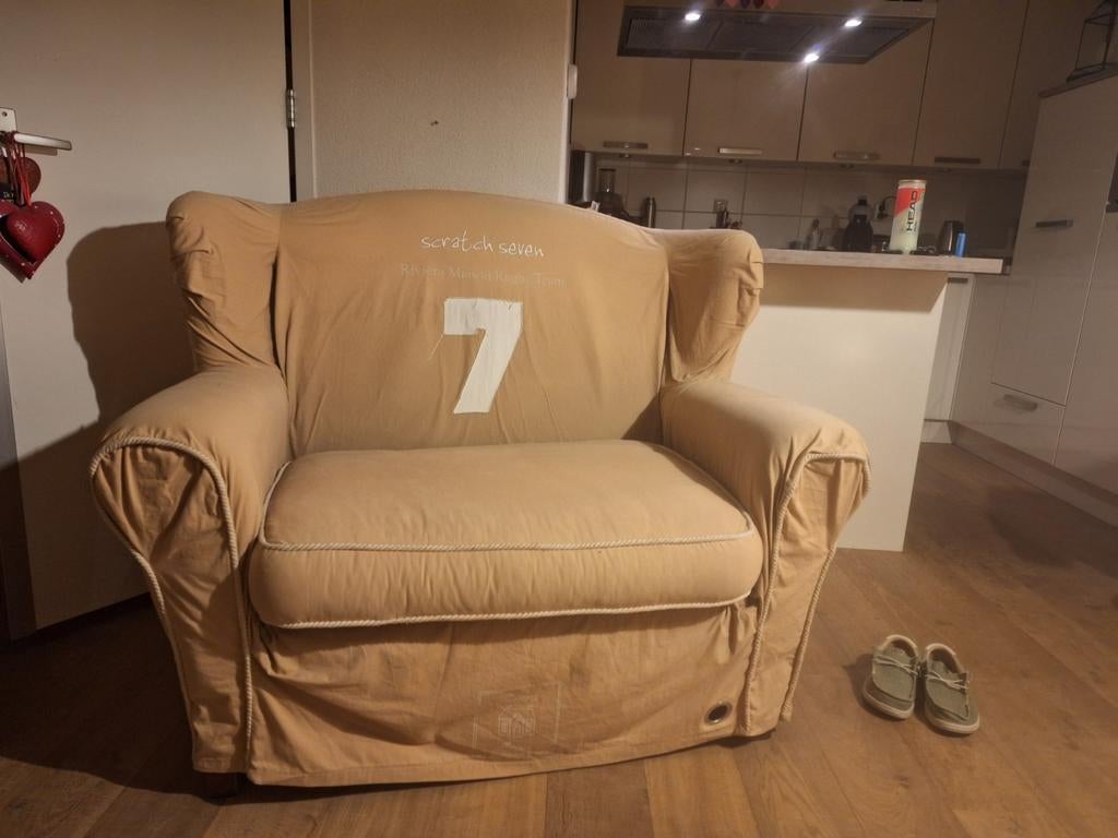 Riviera Maison Love Seat - 1.30m breed, Ophalen, 125 cm of meer, Stof, Landelijk