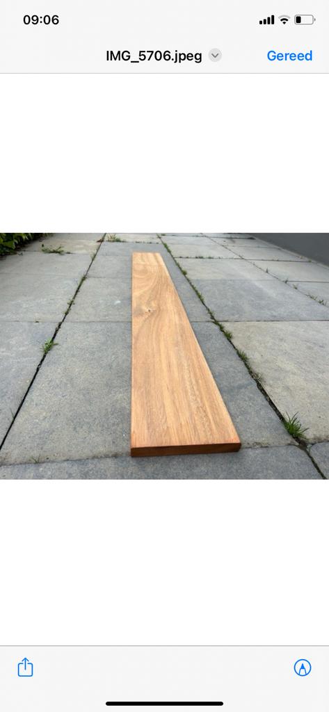 Hardhout Tuin-Terras-Schutting plank, Tali lijktop Bankirai., 1 tot 2 meter, Minder dan 3 meter, Nieuw, Ophalen of Verzenden