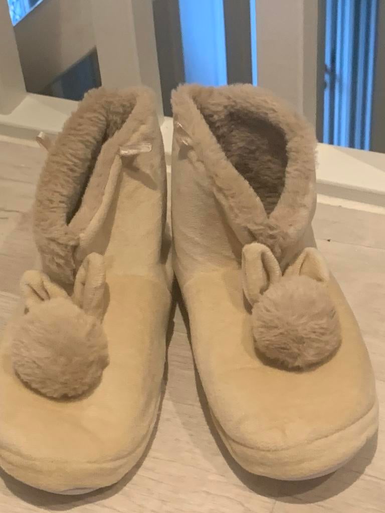 Pantoffels maat 35, gratis, Ophalen, Beige, Zo goed als nieuw, Pantoffels of Sloffen