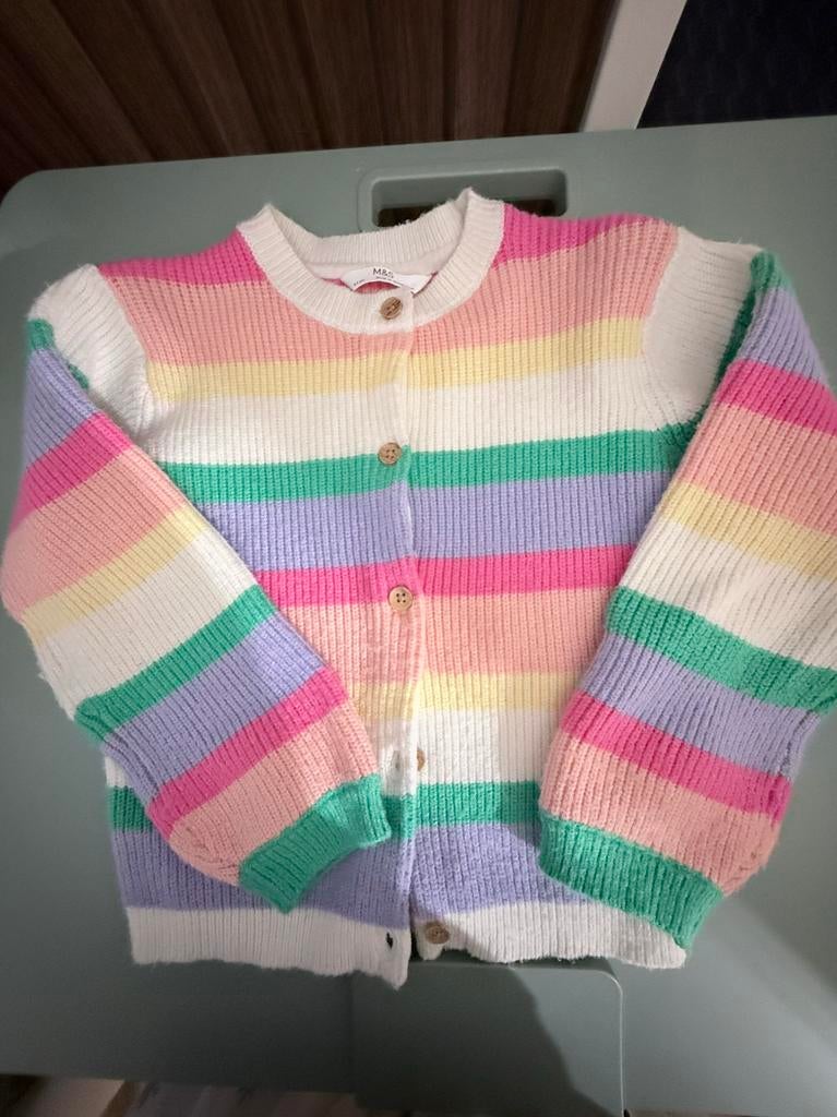 Vest unicorn regenboog kleiren maat 104/110 zgan, Ophalen of Verzenden, Zo goed als nieuw, Meisje, Trui of Vest