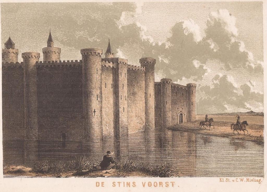De Stins Voorst ( bij Zwolle) Litho 1857, Ophalen of Verzenden