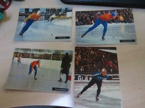 kaarten schaatsers 60er jr Kaiser,Nottet, Maier,Jorritsma, Verzamelen, Verzenden, 1960 tot 1980, Sport en Spel