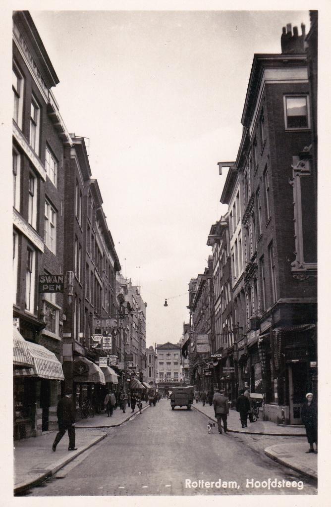 05831 Rotterdam - Hoofdsteeg, Verzenden, 1940 tot 1960, Ongelopen, Zuid-Holland