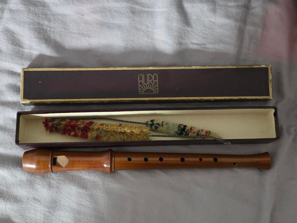 Oude aura blokfluit, Muziek en Instrumenten, Blaasinstrumenten | Mondharmonica's, Ophalen of Verzenden, Gebruikt