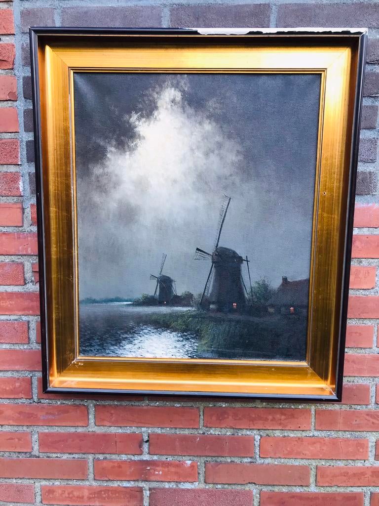 antieke schilderij kunstenaar van Theodorus Selhorst, Ophalen of Verzenden