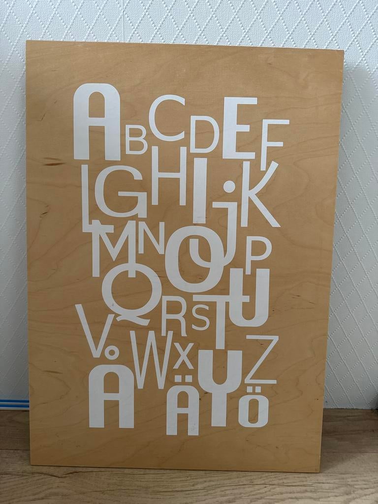 IKEA LOKABRUNN zweeds Alfabet houten schilderij, Ophalen of Verzenden, Zo goed als nieuw