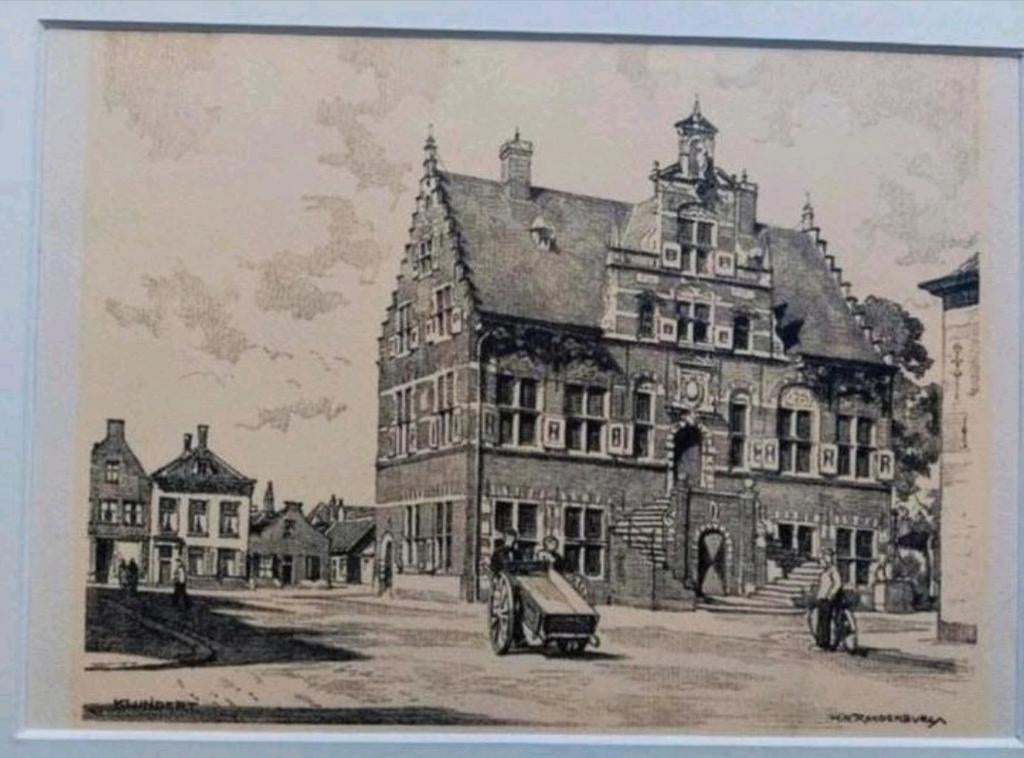 Klundert ... H.E. Roodenburg ..., Antiek en Kunst, Kunst | Etsen en Gravures, Ophalen of Verzenden