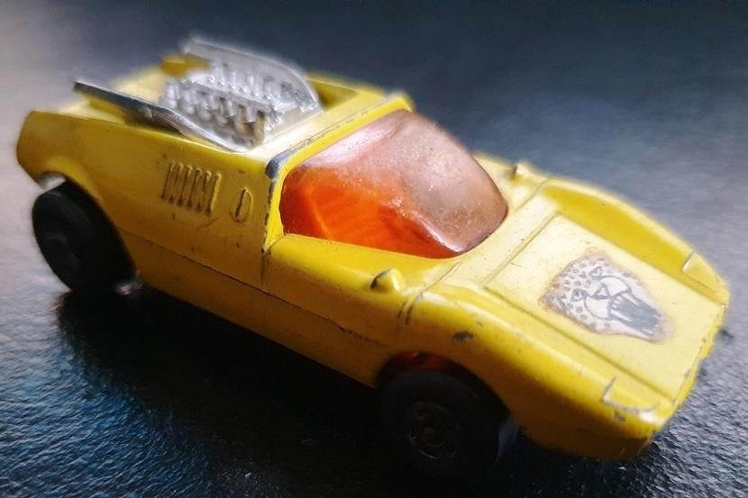 Matchbox superfast mod rod geel, Ophalen of Verzenden, Gebruikt, Auto