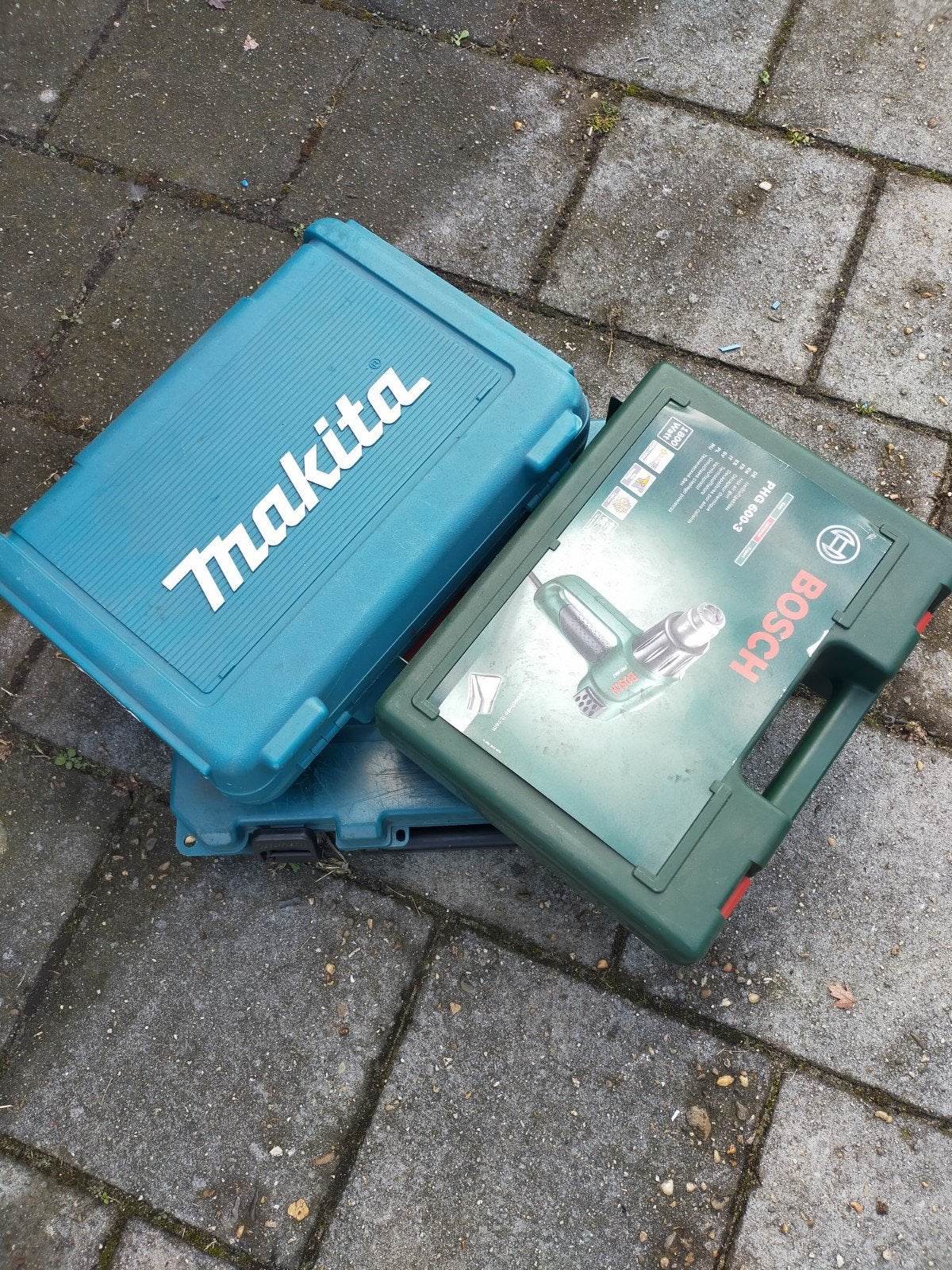 6 lege koffers en Makita 6316D accu boor accus defect, Ophalen of Verzenden