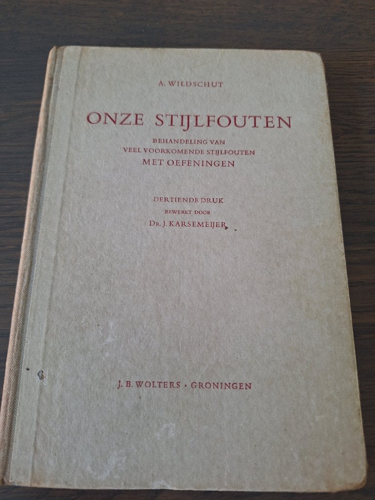 Boekje 'Onze Stijlfouten' voor de verzamelaar, Boeken, Ophalen of Verzenden, Gelezen, Overige niveaus, Nederlands
