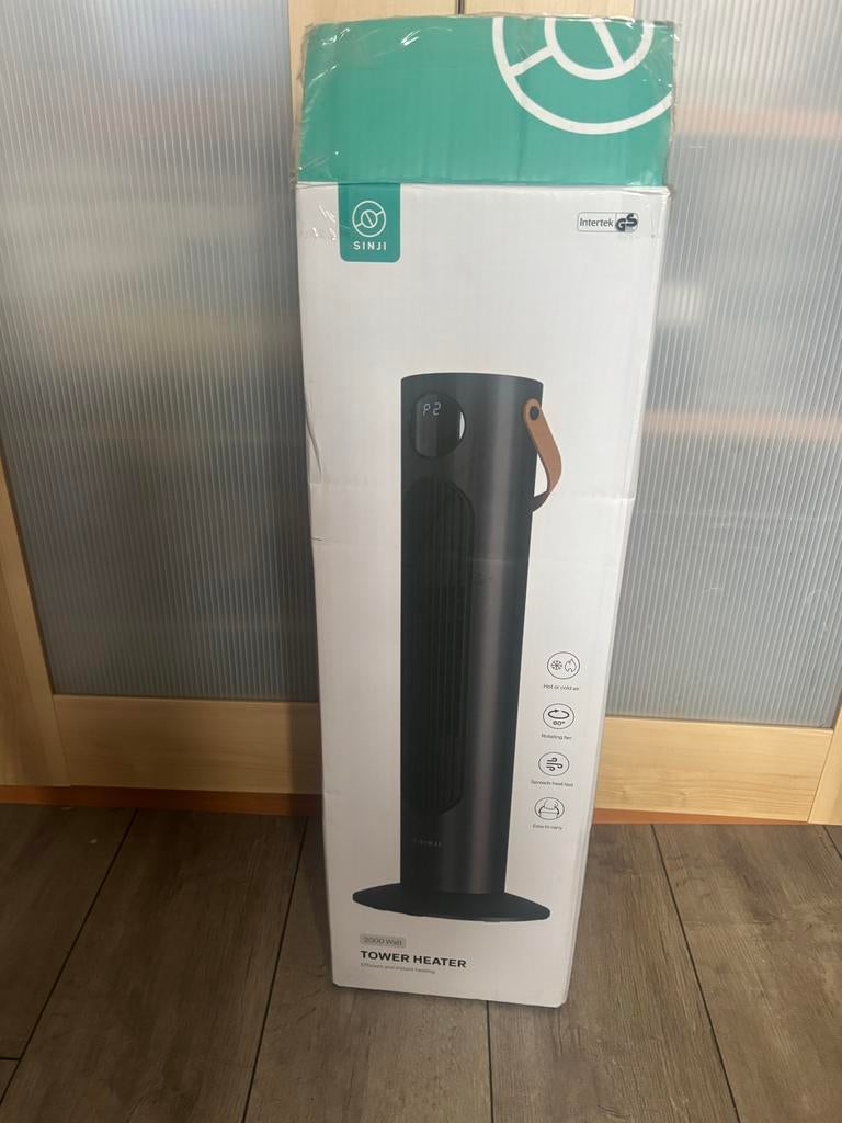 SINJI Torenkachel 2000W - Warmte en Koude Lucht, Ophalen of Verzenden, Nieuw, Overige
