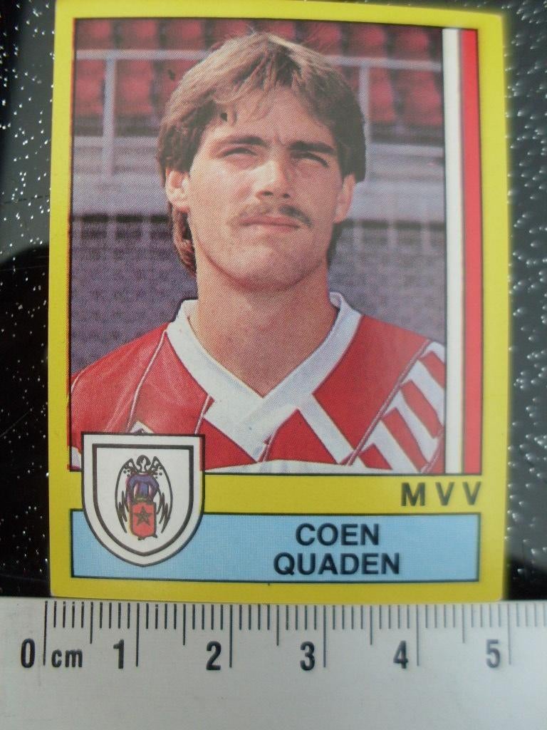 panini sticker voetbal 90 MVV Coen Quaden nr 121, Verzenden, Zo goed als nieuw, Overige binnenlandse clubs, Poster, Plaatje of Sticker