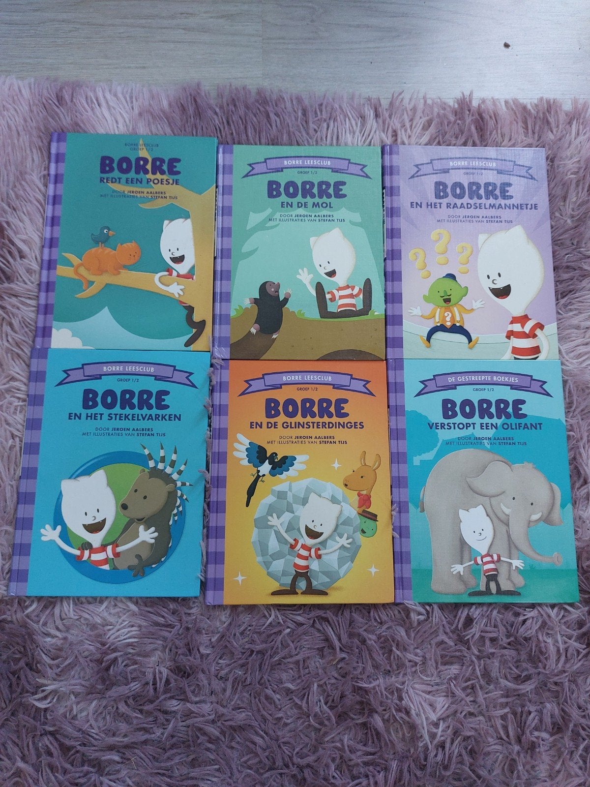 Borre Leesclub Boeken - 6-delige set voor jonge lezers, Ophalen, Zo goed als nieuw, Jeroen Aalbers, Fictie algemeen