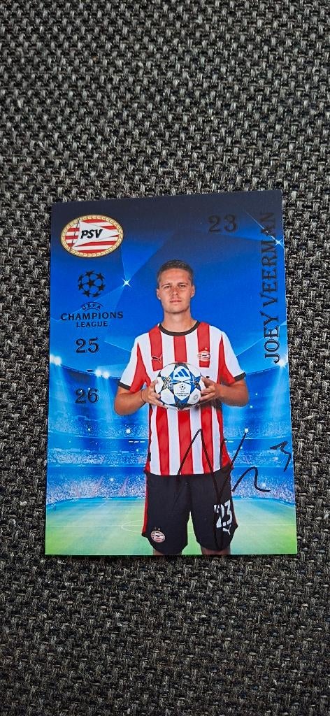 Foto met handtekening; Joey Veerman # PSV 25/26, Verzamelen, Ophalen of Verzenden, Nieuw, PSV, Overige typen