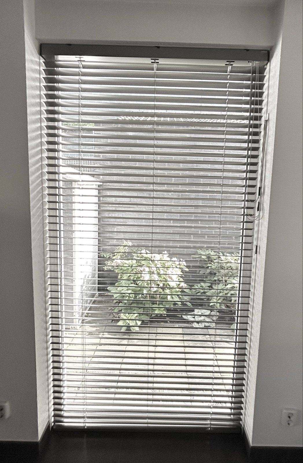 Jaloezieën  zgan set van 2 Grijs, aluminium lamellen 5 cm, Ophalen, Jaloezie, Gebruikt, Overige merken