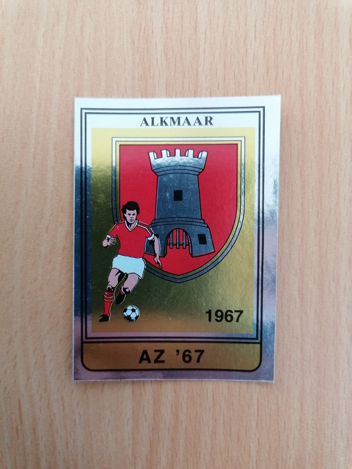 Panini Voetbal 85 #20 AZ'67 embleem., Ophalen of Verzenden, Zo goed als nieuw, Plaatje
