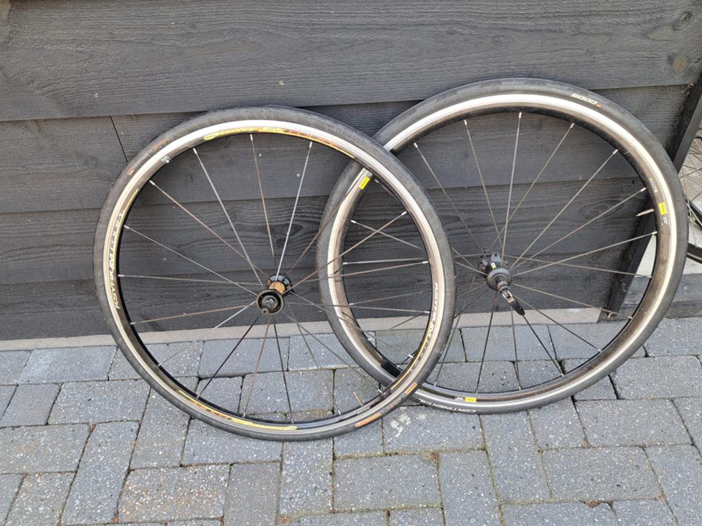 Mavic Elite racefiets wielen met banden 28 inch, Wiel, Gebruikt, Ophalen of Verzenden, Aluminium