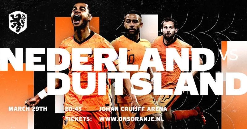 Tickets Nederland - Duitsland Nations league UITVERKOCHT!!