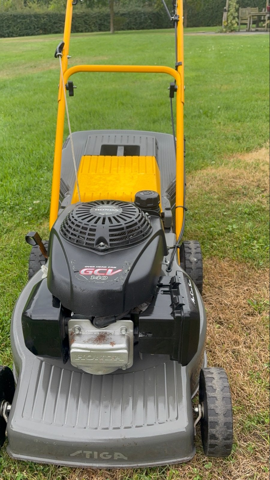 Stiga Collector 46 SH Benzine Grasmaaier Honda GCV 140, Ophalen, Cirkelmaaier, Gebruikt, Stiga