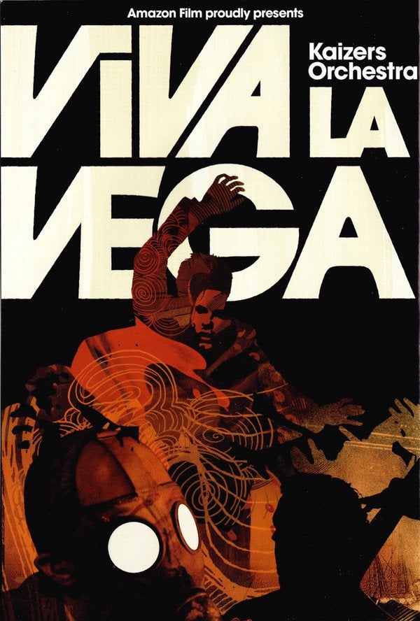 Kaizers Orchestra - Viva La Vega DVD (2006), Engels, Ophalen of Verzenden, Zo goed als nieuw, Vanaf 12 jaar
