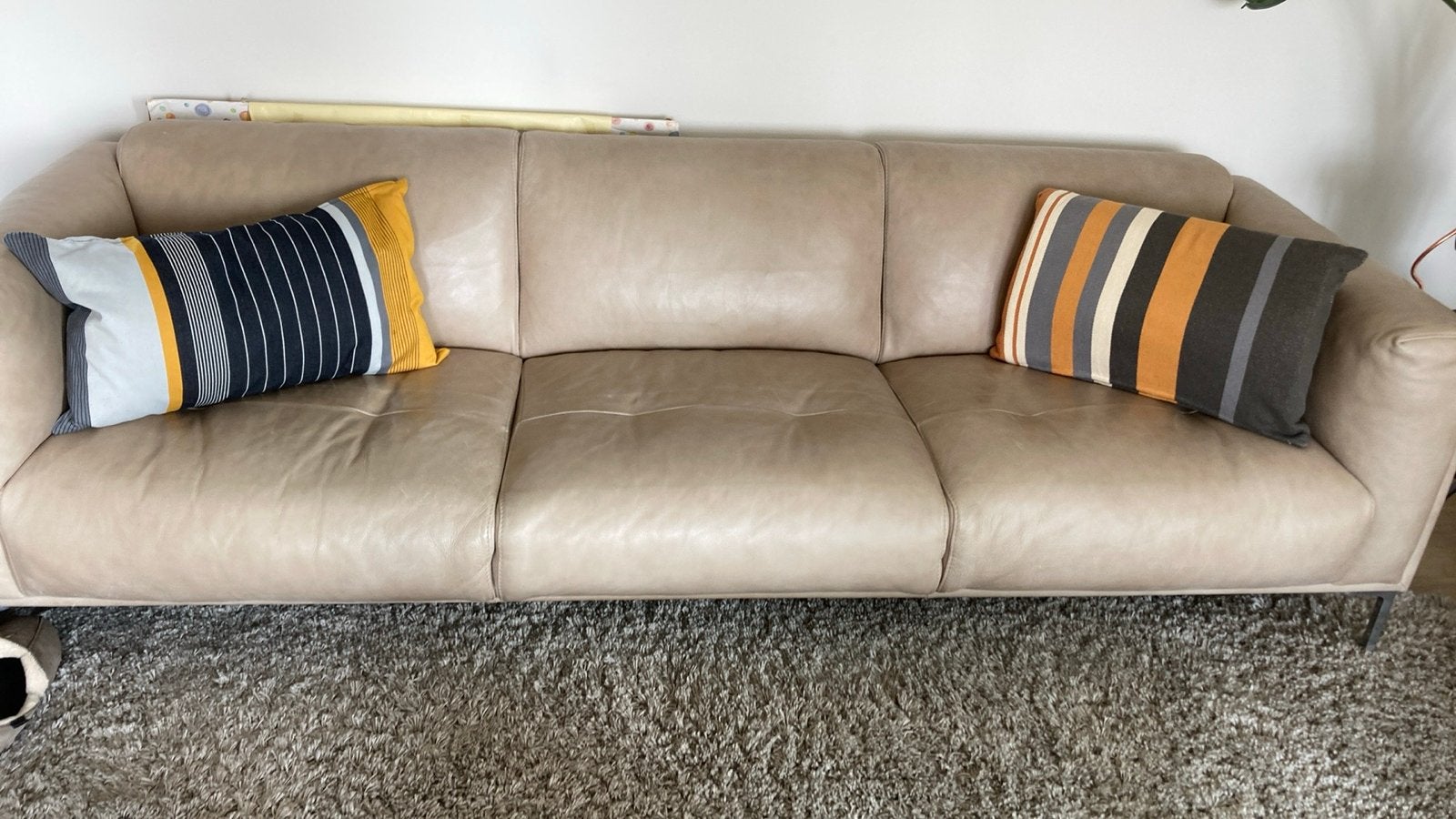 IKEA KORNFIBBLA Kussenhoes 40x65 cm gestreept, Ophalen of Verzenden, Gebruikt, Grijs, Rechthoekig