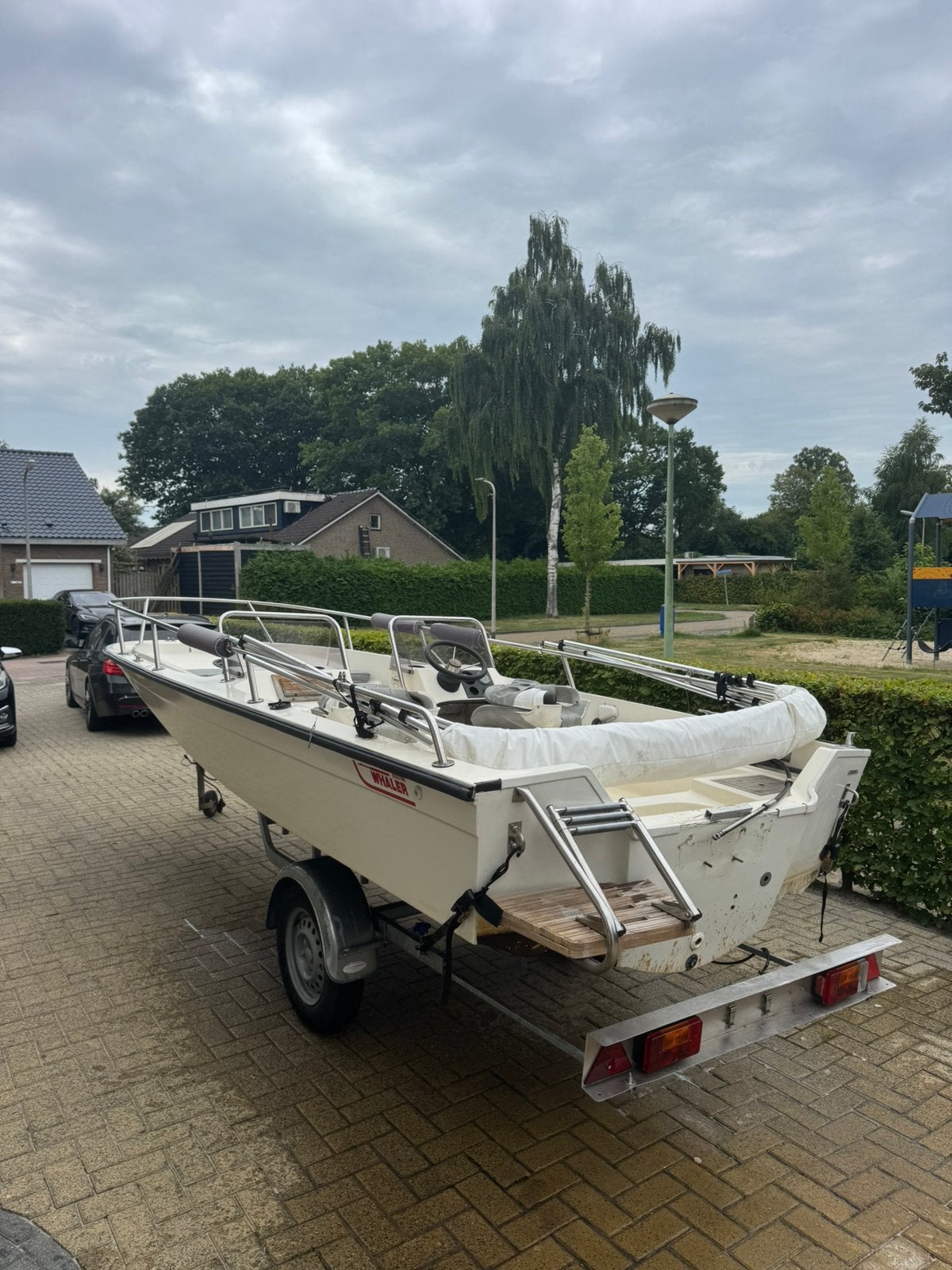 Boston Whaler Consoleboot + Trailer, Ophalen, Zo goed als nieuw
