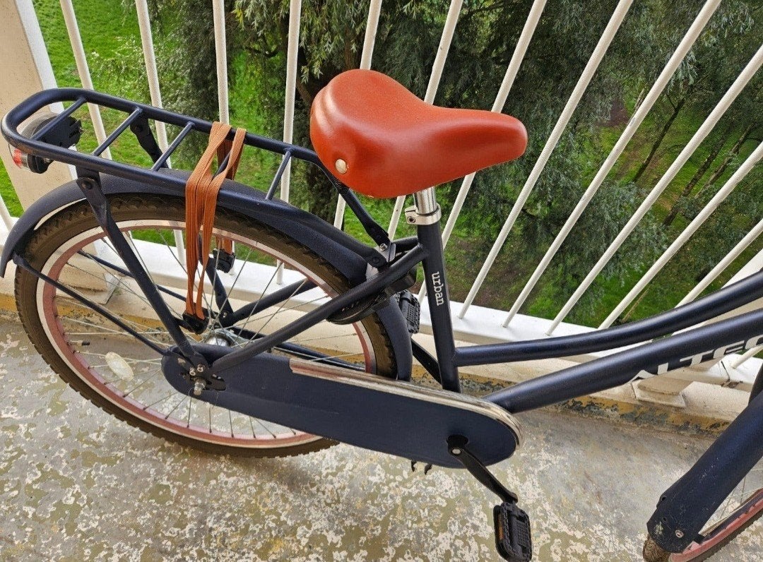 Kinderfiets 26 inch donkerblauw/bruin met hand-en terugtrapr, Ophalen of Verzenden, Zo goed als nieuw, 20 inch of meer