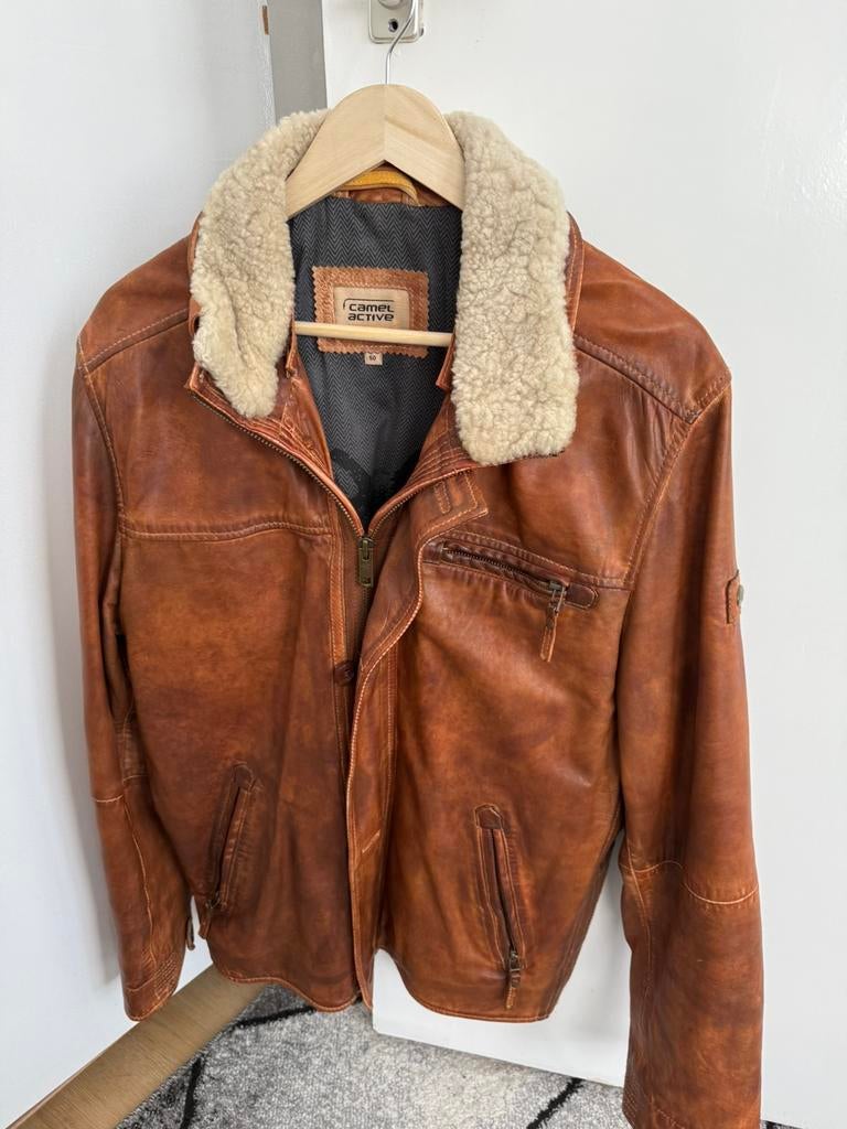 Winter Jas niuwe echt leer, Kleding | Heren, Jassen | Winter, Ophalen of Verzenden, Zo goed als nieuw, Bruin