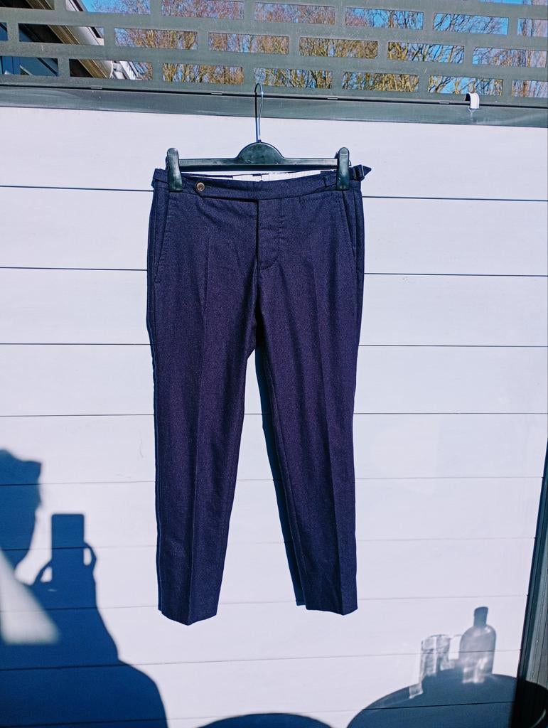 Marco pescarolo wollen alfani broek, Ophalen of Verzenden, Zo goed als nieuw, Maat 46 (S) of kleiner, Blauw
