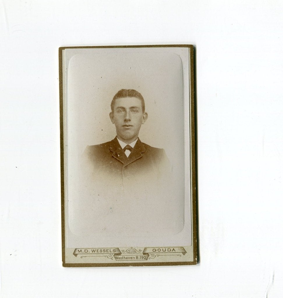 Carte de Visite. M.D. Wessels. Gouda., Foto, Ophalen of Verzenden, Zo goed als nieuw, Voor 1940
