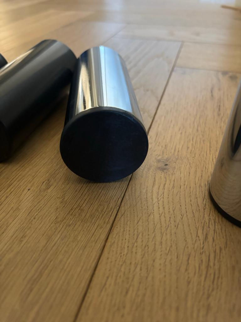 Set van 8 metalen tafelpoten - Zilver en 2 zwarte, Ophalen of Verzenden