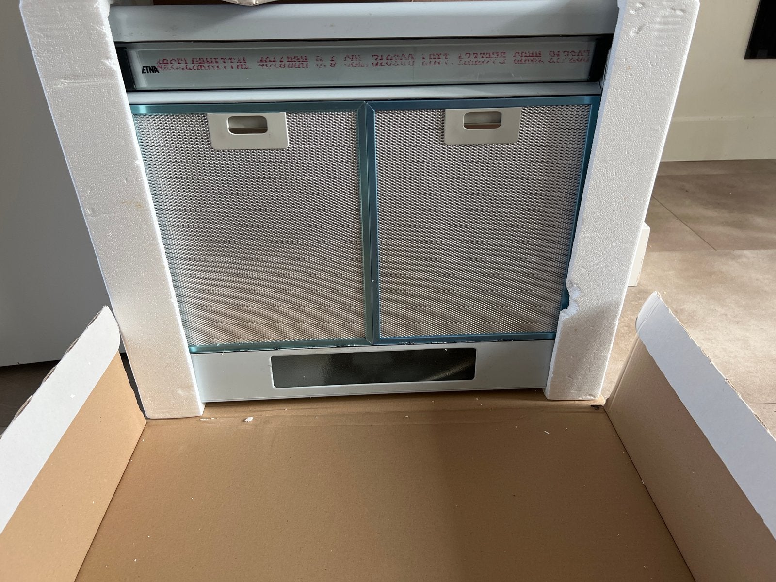 Nieuwe afzuigkap - Vlakschermkap afmeting bxdxh 599x495x150, Minder dan 200 m³ per uur, Nieuw, Ophalen of Verzenden, Inbouw