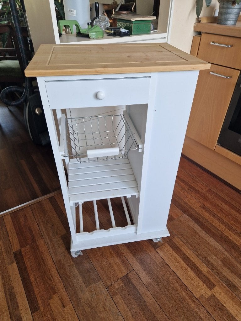 Keuken trolley, Ophalen, Hout, Wit, Overige merken