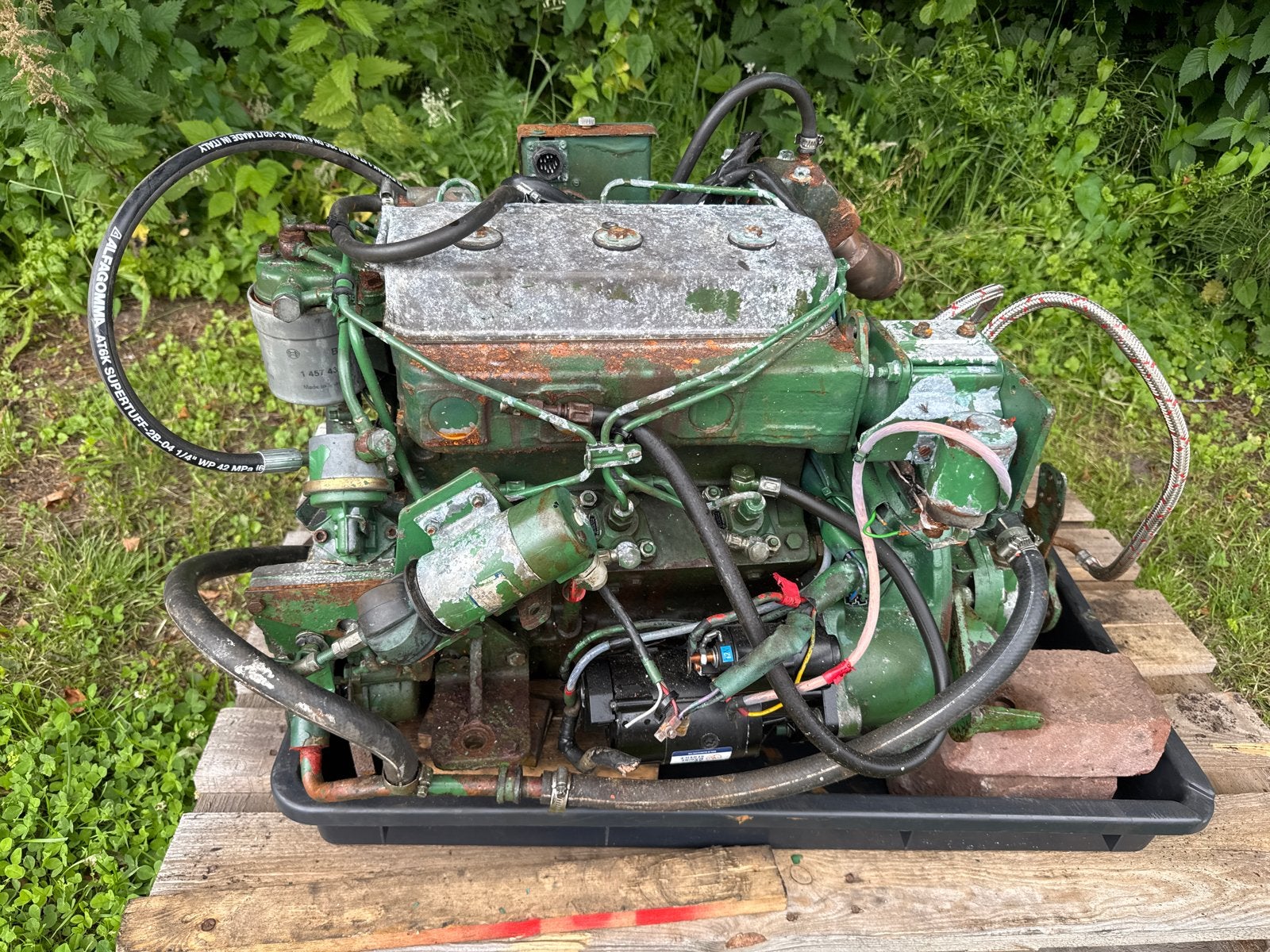 Gebruikte scheepsdieselmotor met nieuwe startmotor, Watersport en Boten, Buiten- en Binnenboordmotoren, Ophalen, 10 tot 30 pk