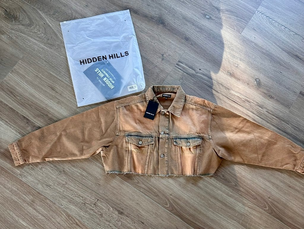 hidden hills logo cropped denim jacket vintage wash 85.-, Kleding | Dames, Jassen | Zomer, Hidden hills, Blauw, Nieuw, Ophalen of Verzenden