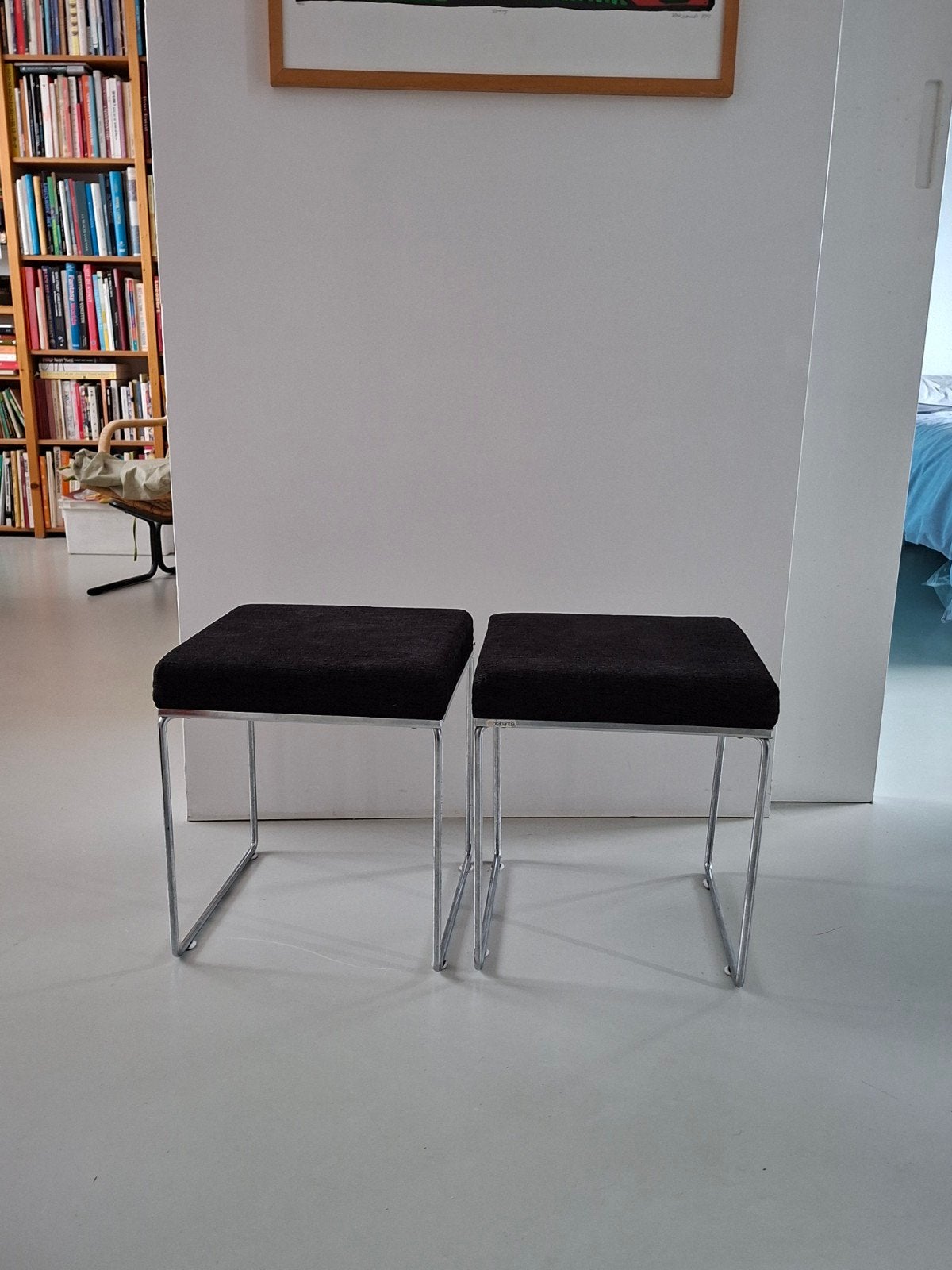 2 Brabantia vintage krukjes jaren '60 - Zwart/chroom, Ophalen, Gebruikt