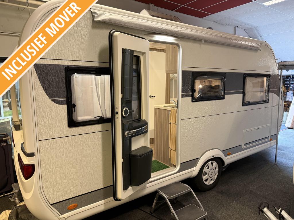 HOBBY ON TOUR 460 HL APARTE BEDDEN MOVER LUIFEL VLOERVERWARM, Caravans en Kamperen, Caravans, Standaardzit, Hobby, Bedrijf, 4 tot 5 meter