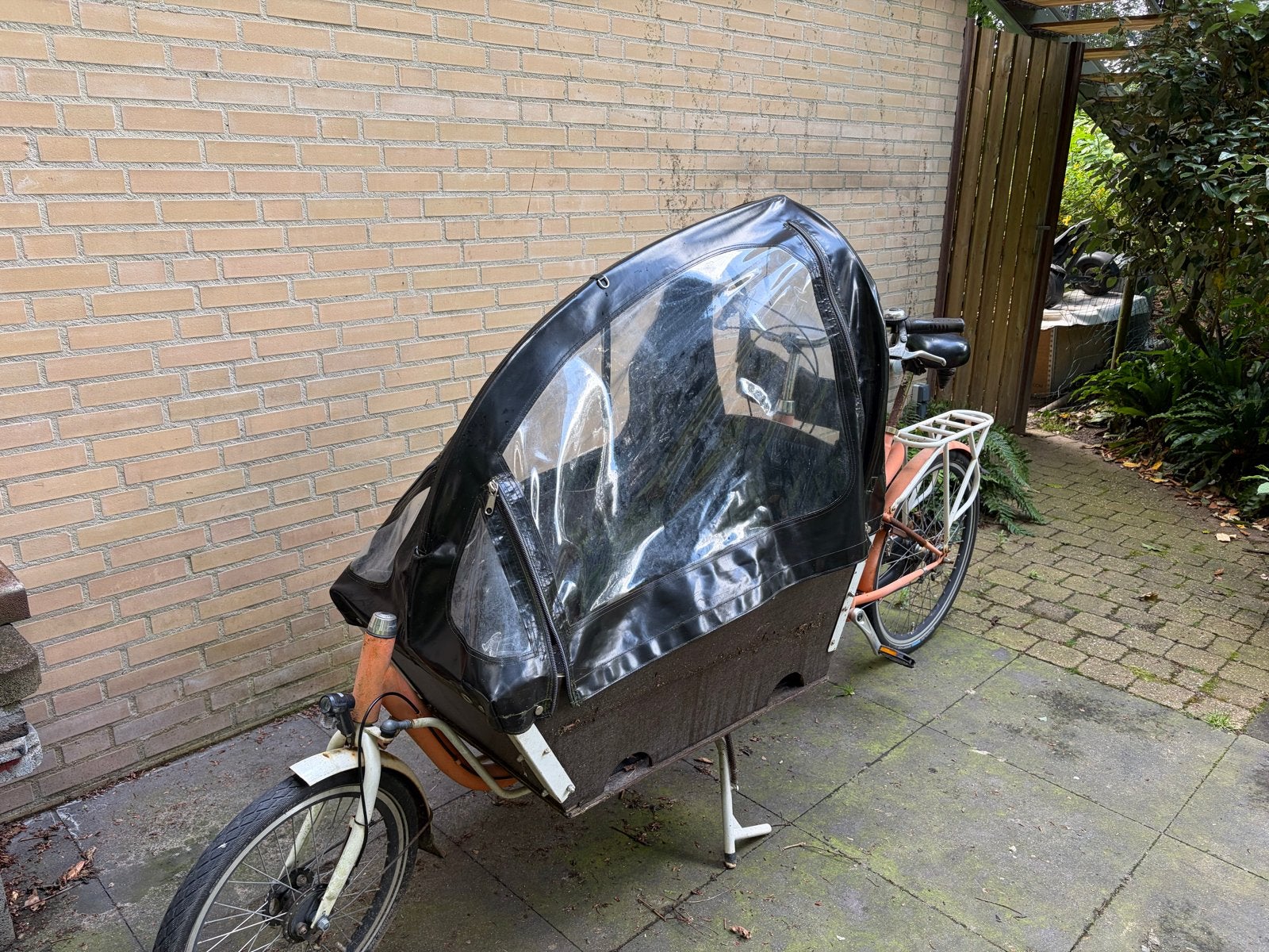 Overkapping voor bakfiets - Bescherming tegen weer, Ophalen, Gebruikt, Huif