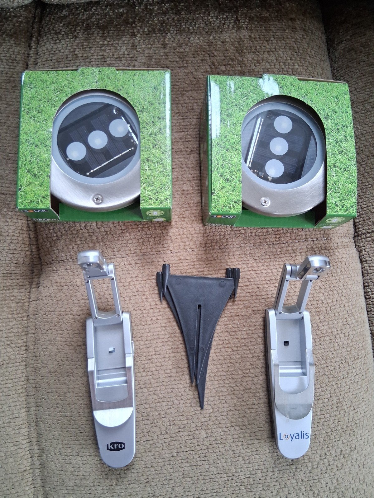 2x Solar Grondlampen LED Buitenverlichting Tuinverlichting, Zonne-energie, Kunststof, Minder dan 50 watt, Nieuw