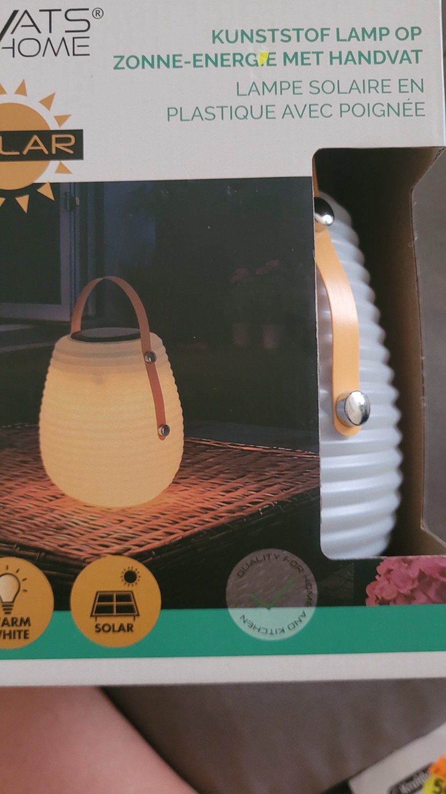 Kunststof Solar Lamp met Handvat - Warm Wit Licht, Zonne-energie, Kunststof, Minder dan 50 watt, Overige typen