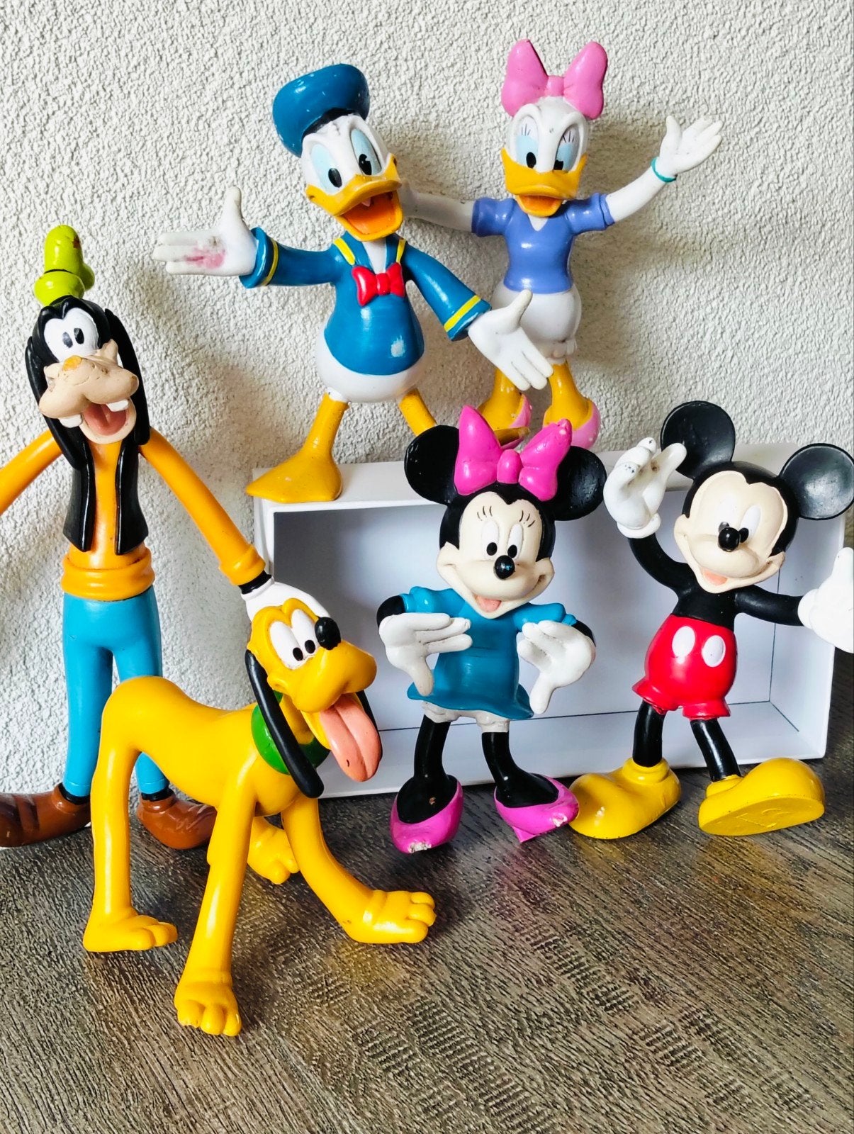 Disney Figuren  Mickey, Minnie, Donald, Daisy, Goofy, Pl, Verzamelen, Disney, Ophalen of Verzenden, Mickey Mouse, Gebruikt, Beeldje of Figuurtje