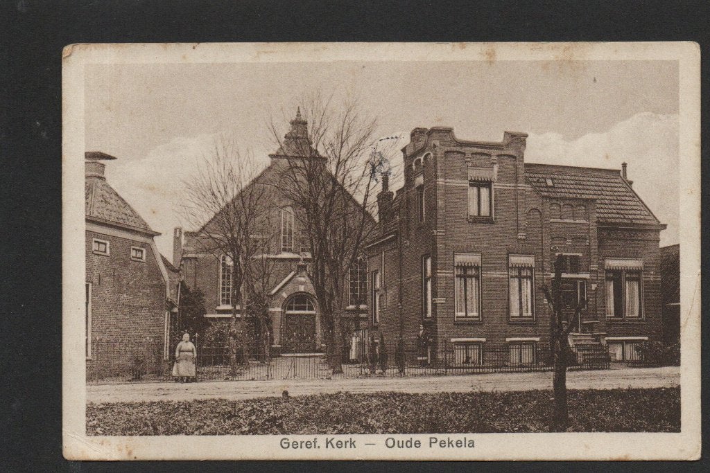 Geref. Kerk, Oude Pekela, 1928., Verzamelen, Ophalen of Verzenden, 1920 tot 1940, Gelopen, Groningen