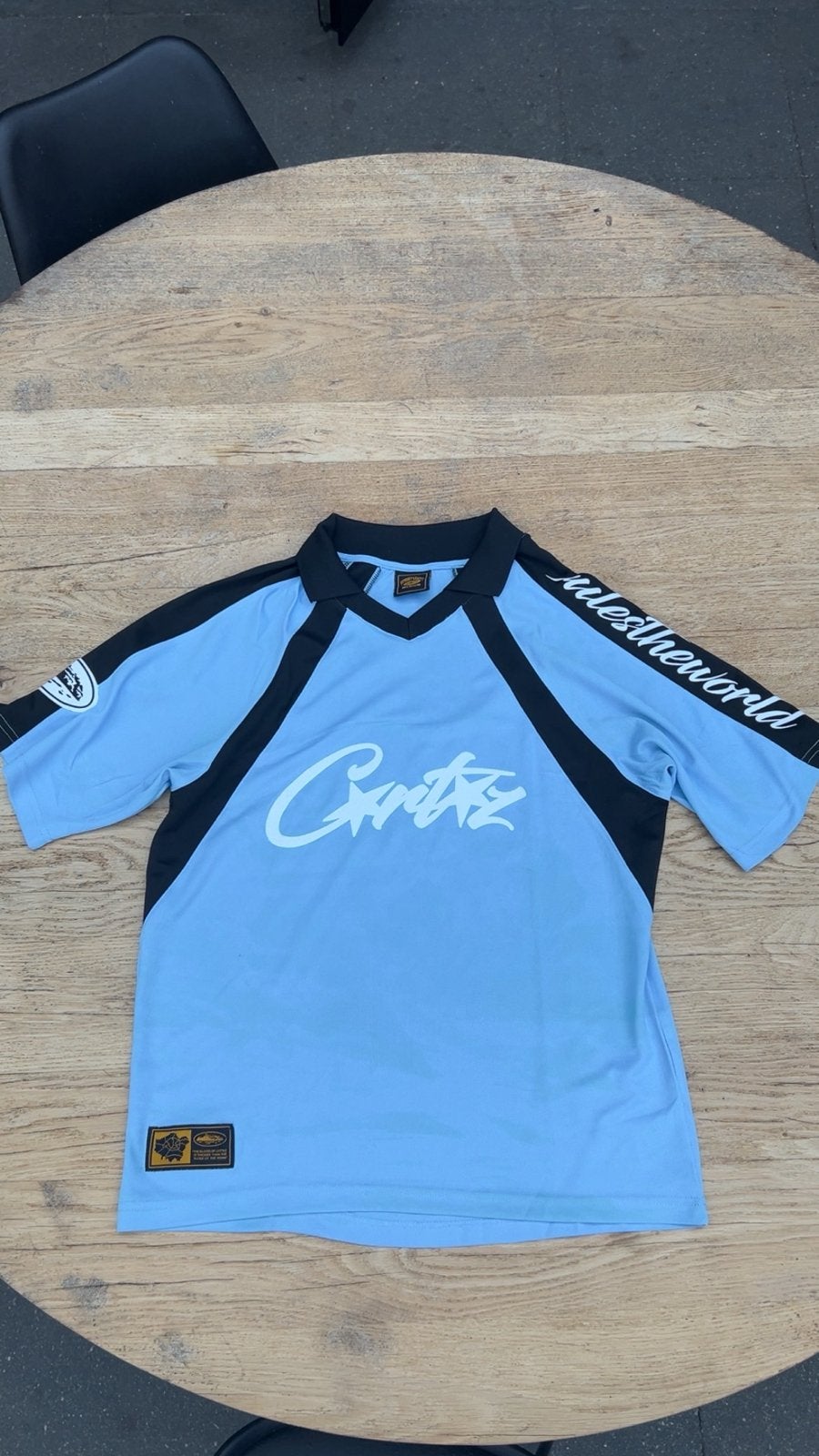Corteiz Jersey - Lichtblauw/Zwart - Maat M, Ophalen of Verzenden, Zo goed als nieuw, Algemeen, Maat 48/50 (M)